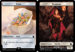 Food (0025) // Warrior (0009) Double-Sided Token - Foil